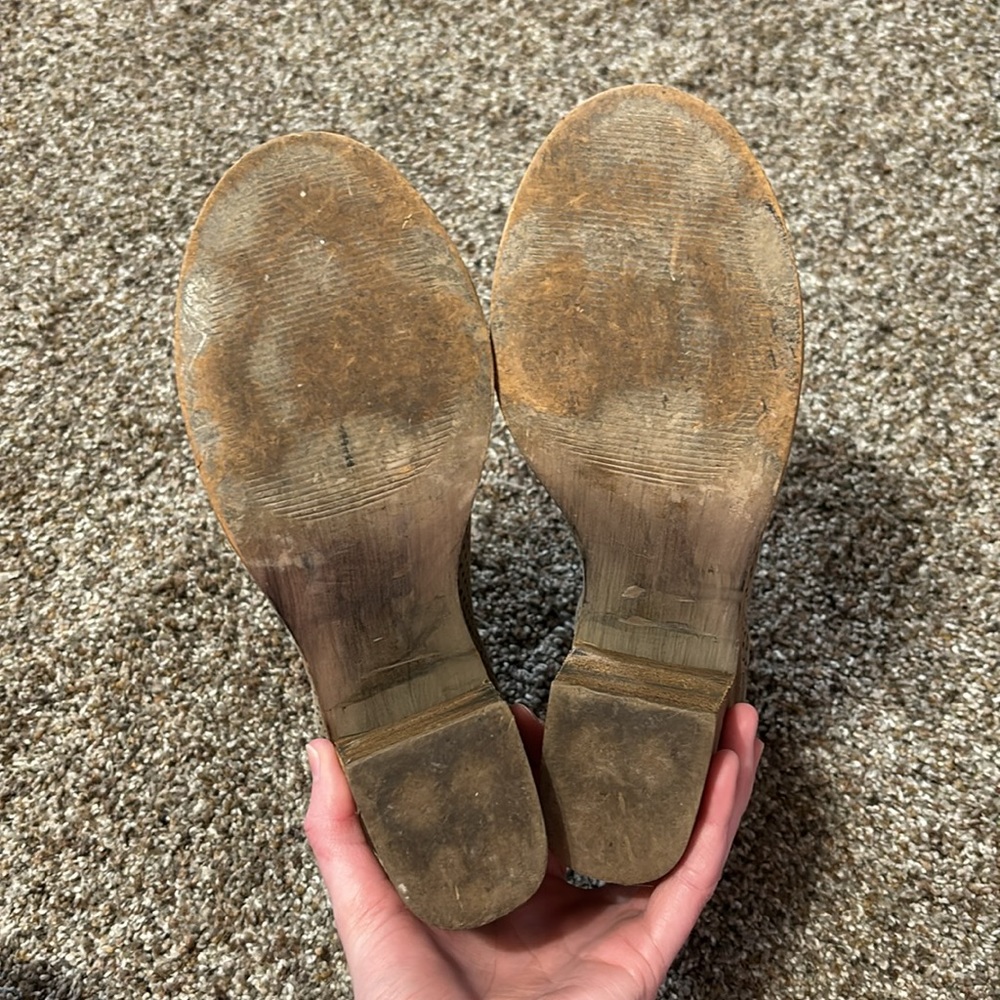 Steve Madden Size 8 Tala Open Toed Booties Taupe/… - image 7